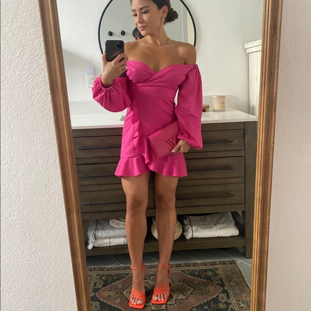 Showpo. Can’t Move On Mini dress fuchsia 2 xs